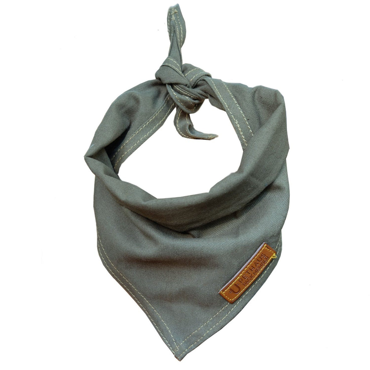 army green dog bandana, pethaus, green dog bandana, designer dog bandana, dog gift, dog bandana patches, australian dog bandana