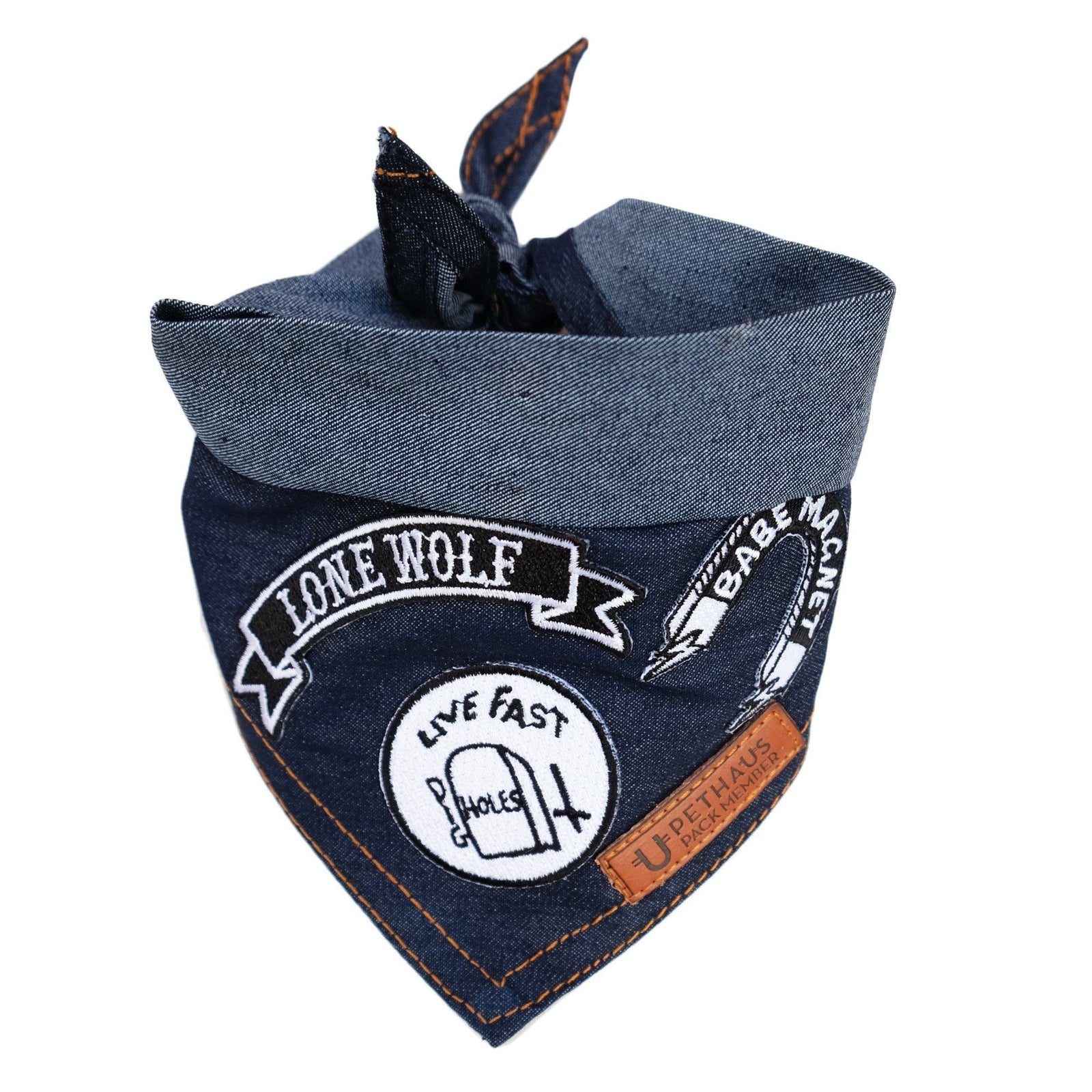 Denim dog bandana by Pethaus 
