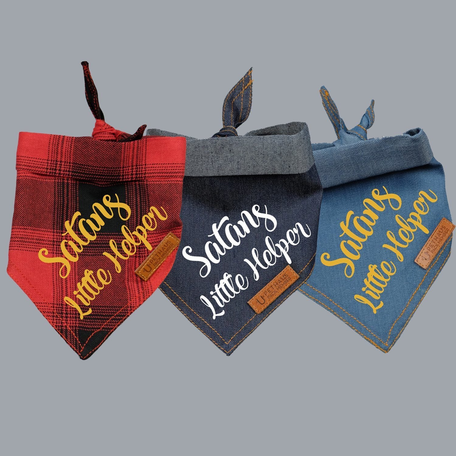 Christmas dog bandana, dog gift, Satans little helper dog bandana, pethaus, cool dog gift, 