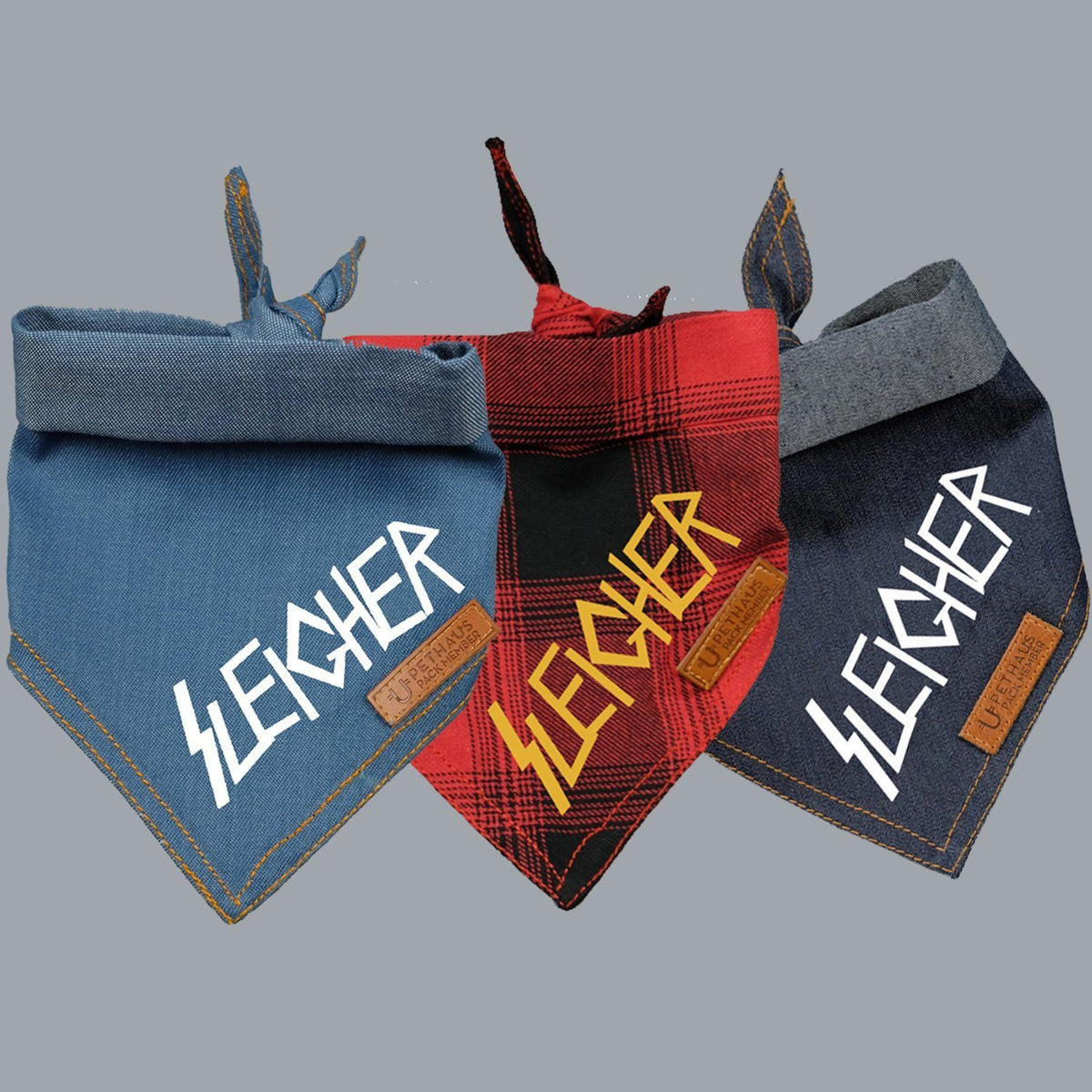 Christmas dog bandana, dog gift, Slayer, Sleigher, Pethaus