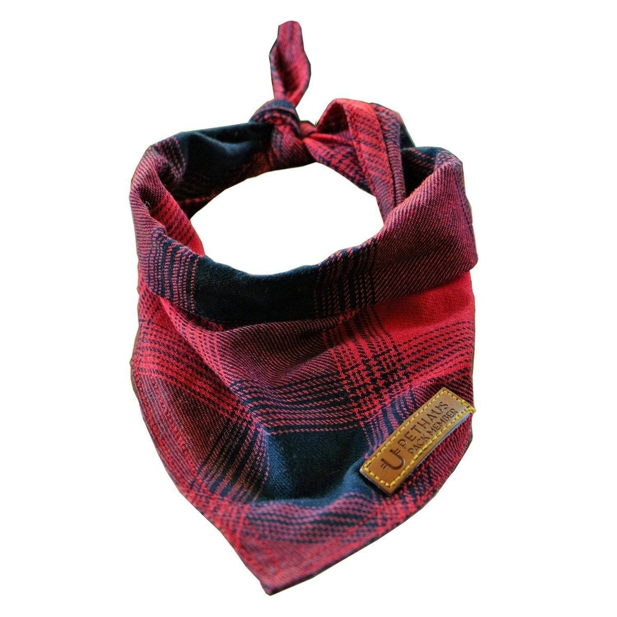 Red check dog bandana, flannel dog bandana, lumber jack dog bandana, check dog bandana, dog gift, hipster dog bandana 