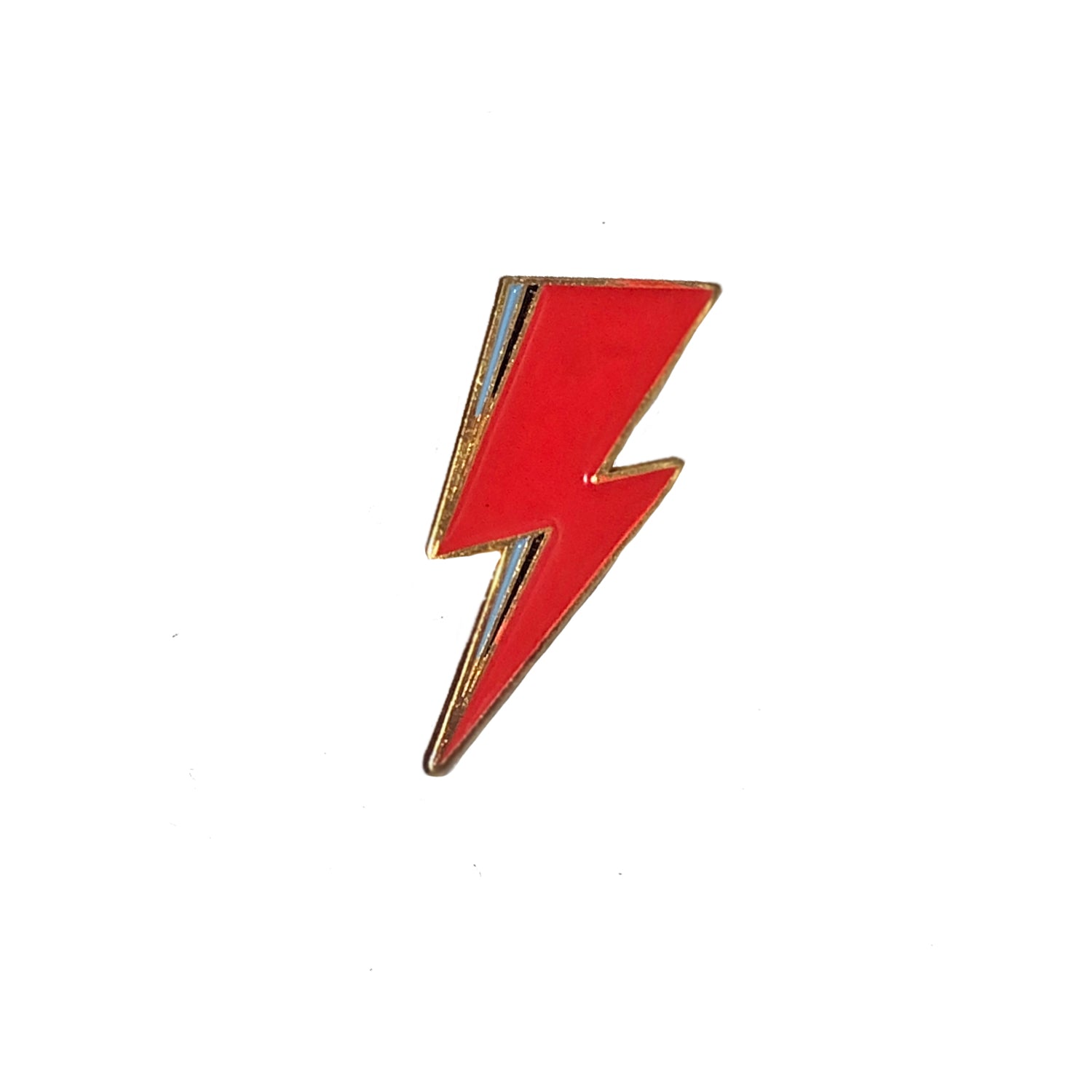 bowie lightning bolt, bowie enamel pin