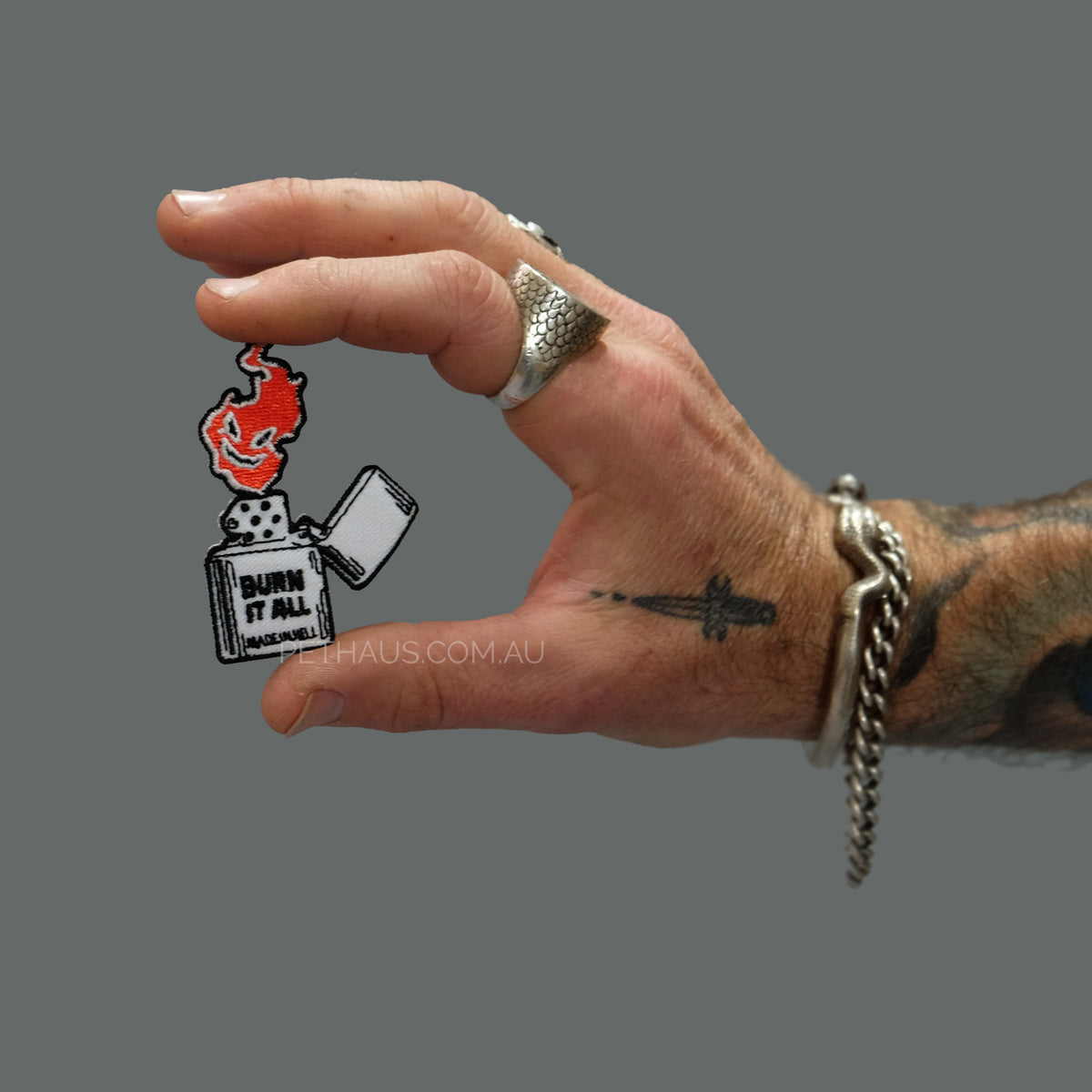 burn it all patch, lighter patch, burn in hell patch, pethaus