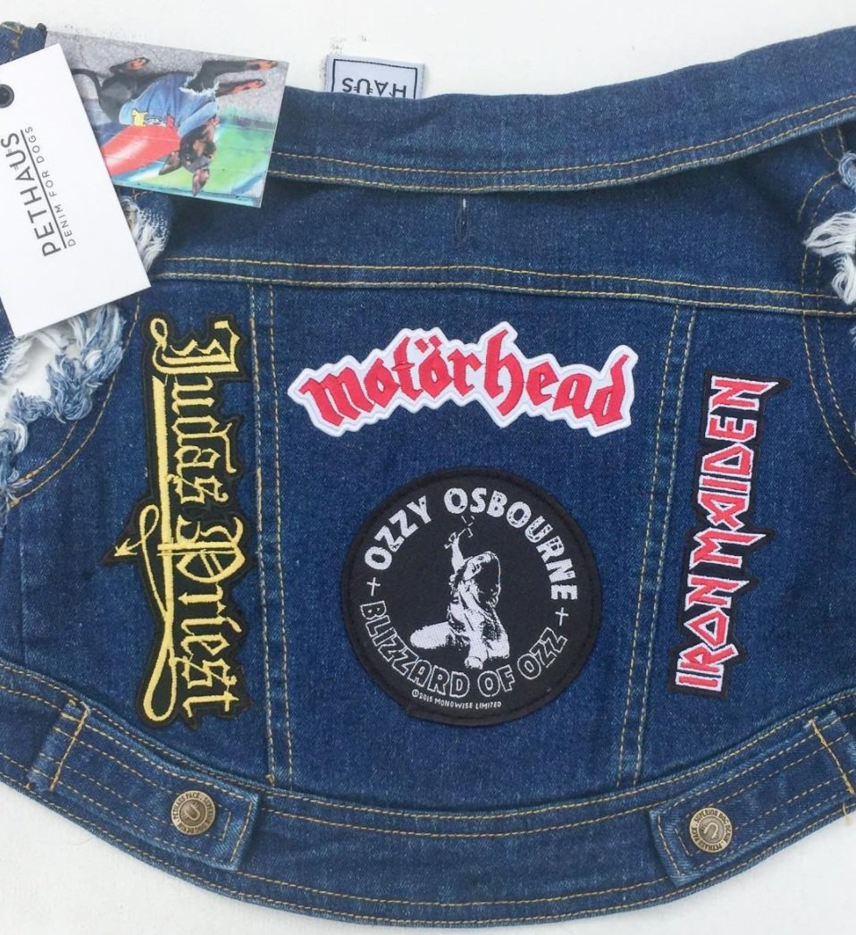 Denim dog vest, denim dog jacket, custom dog jacket