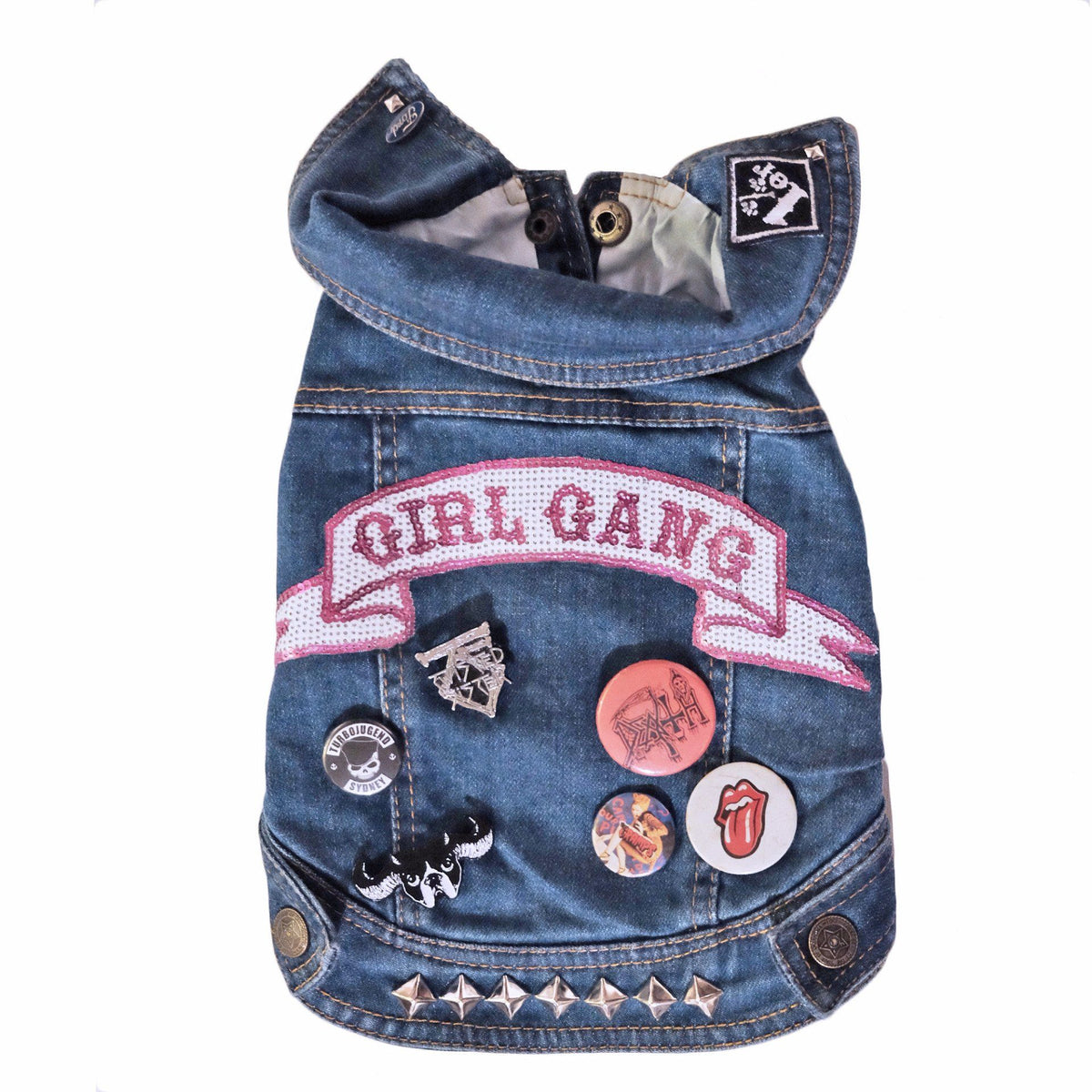 Denim Dog Vest, Denim Dog Jacket, Girl Gang Denim Dog Vest, Pethaus 