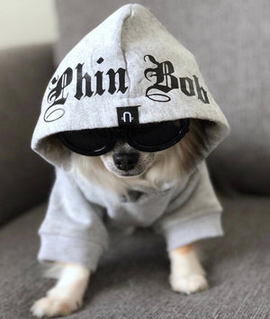 Dog hoodie, dog sweatshirt, dog coat, Personalised dog hoodie, Grey dog hoodie,Personalised dog sweatshirt, Gangsta Yapper, Pethaus