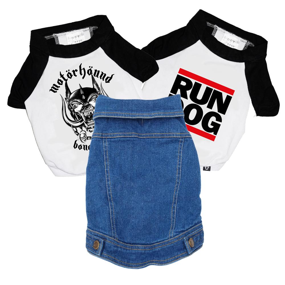 Denim dog vest, Heavy metal dog clothing