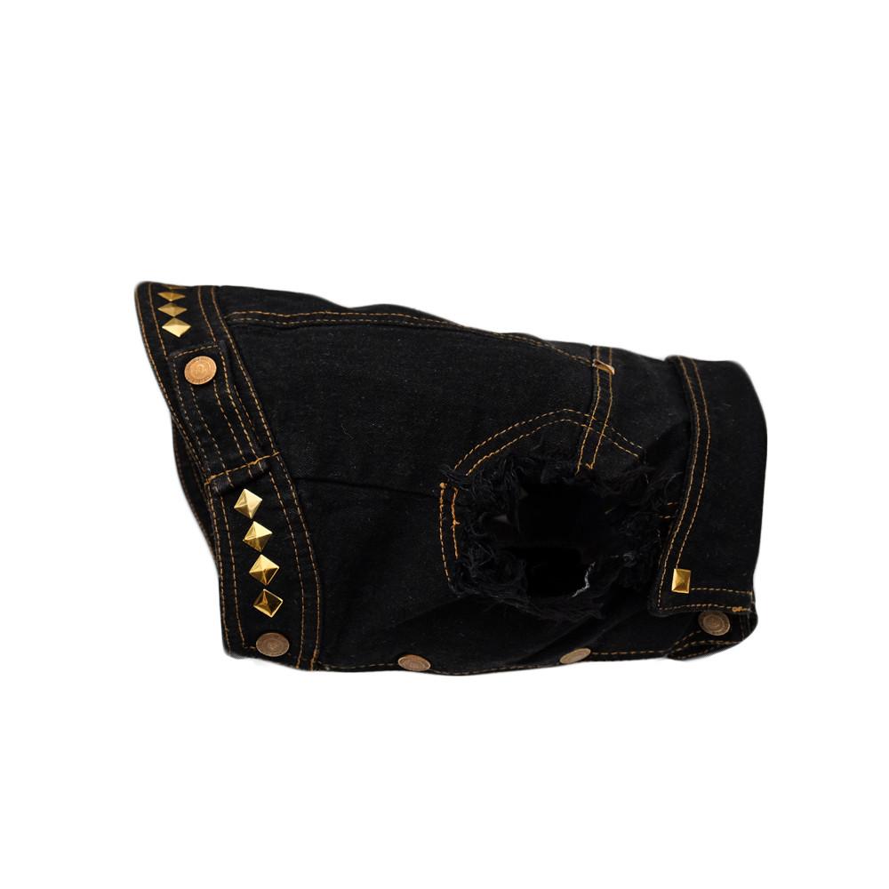 Denim dog vest with studs by pethaus