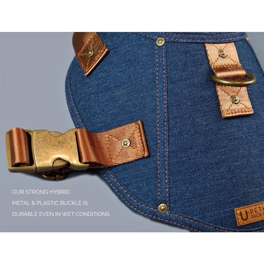 dog harness, denim dog harness, dog harness australia, no pull dog harness, easy fit dog harness, pethaus
