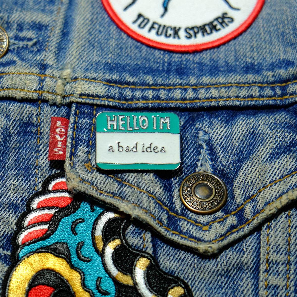 Hello I'm a bad idea enamel pin, dog gift , dog pin