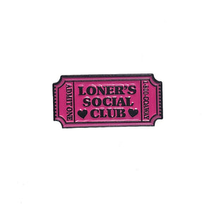 loners social club, enamel pin