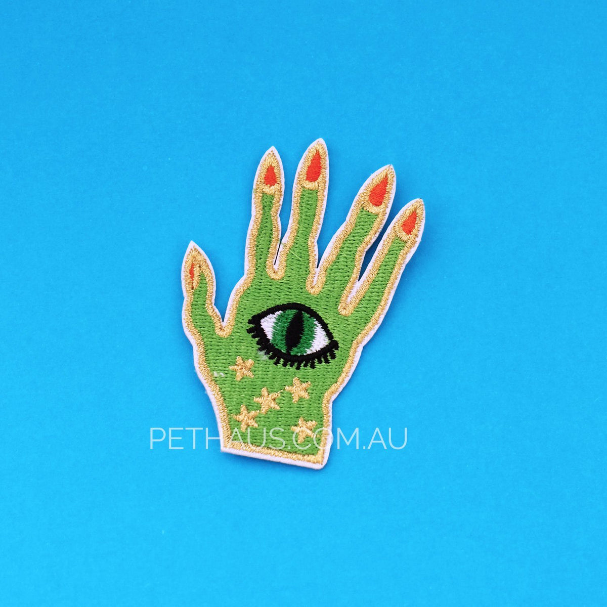 Mystic hand patch, witch patch, cool patch, embroidered patch. 