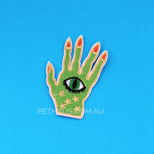 Mystic hand patch, witch patch, cool patch, embroidered patch. 