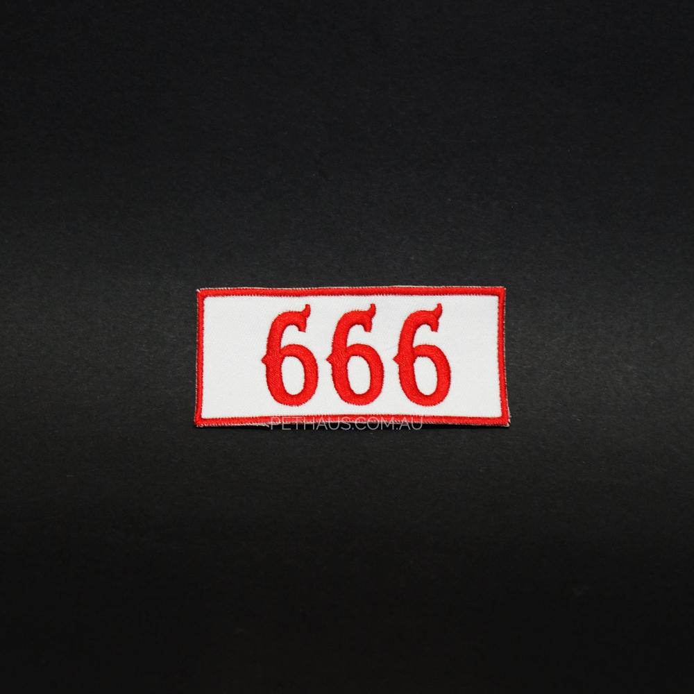 666 patch, biker patch, satanic patch, dog vest patch, pethaus