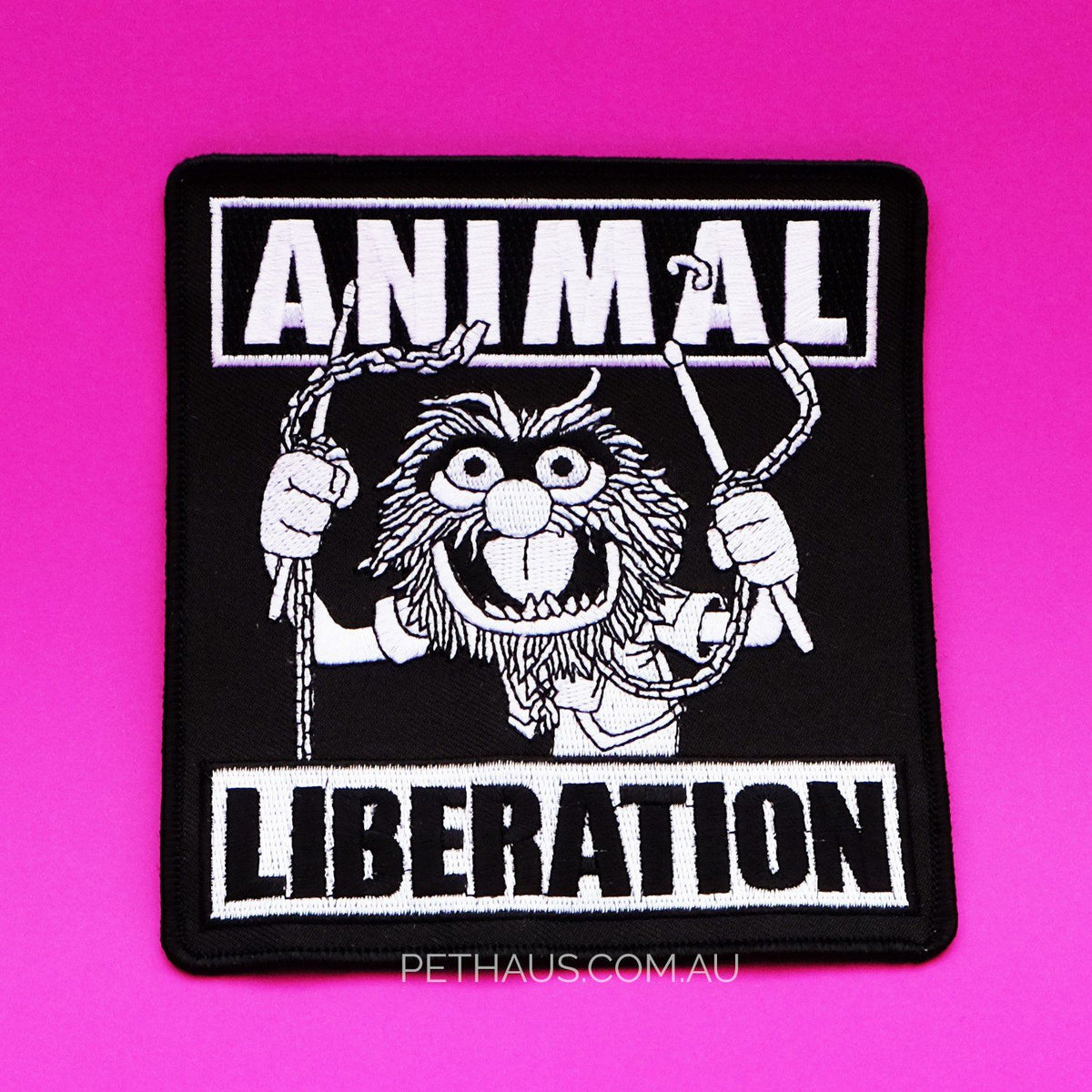 ANIMAL LIBERATION PATCH, MUPPETS PATCH, ANIMAL LOVERS PATCH, ANIMAL ACTIVIST PATCH,  Patch for dog vest