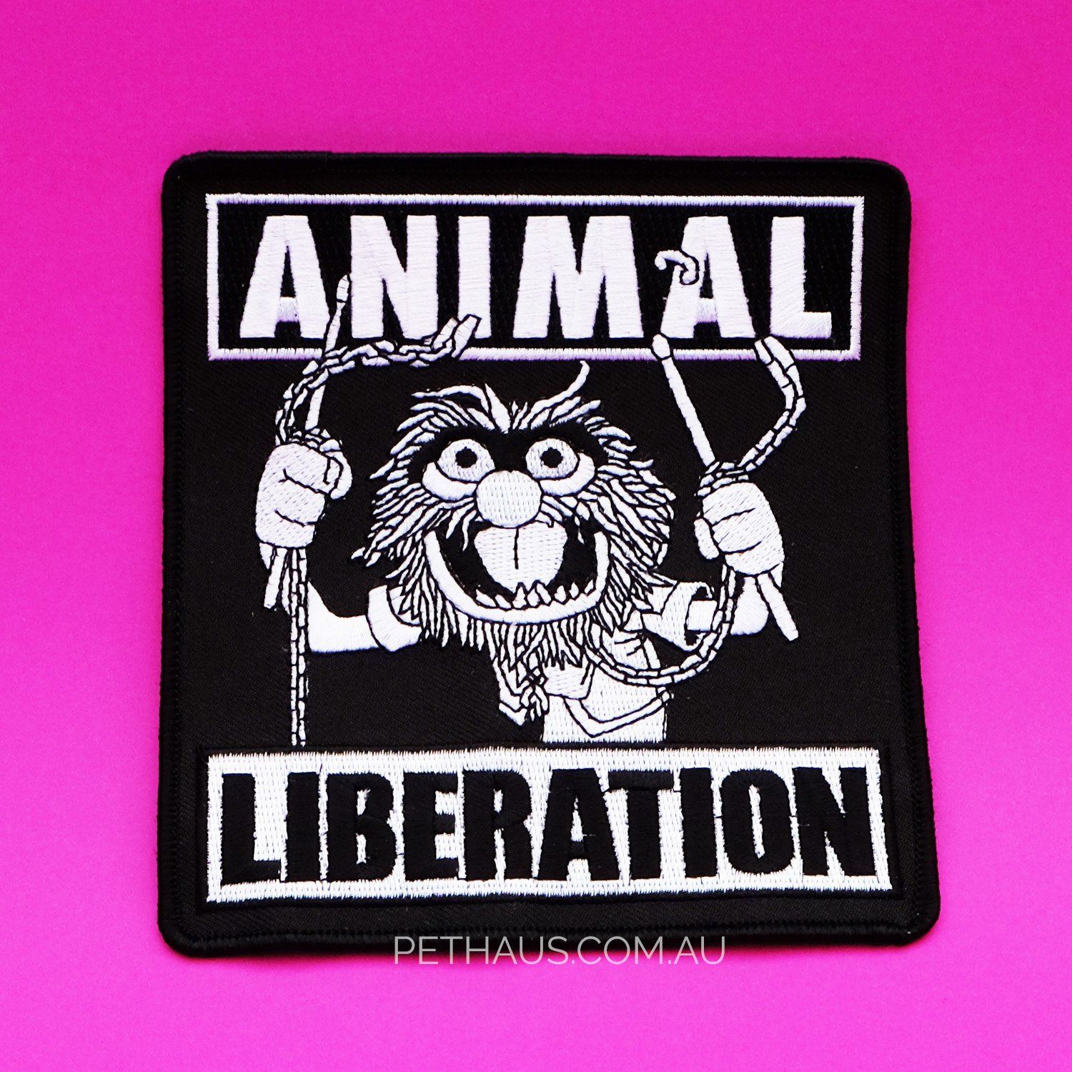 ANIMAL LIBERATION PATCH, MUPPETS PATCH, ANIMAL LOVERS PATCH, ANIMAL ACTIVIST PATCH,  Patch for dog vest