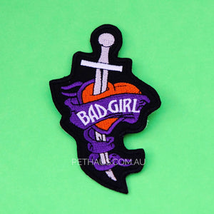 Bad girl patch, tattoo heart patch