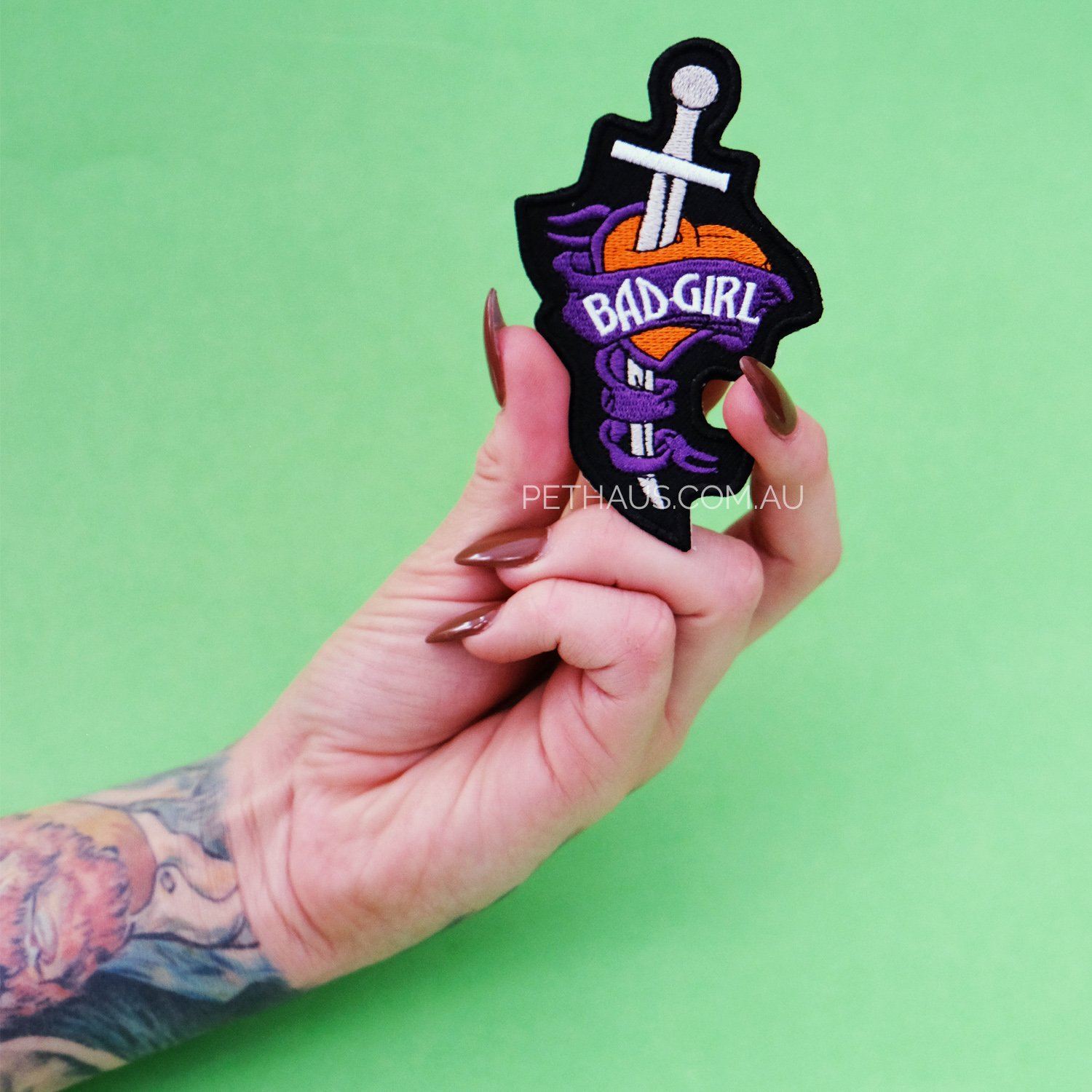 Bad girl patch, tattoo heart patch