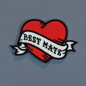Best mate embroidered patch, heart patch, tattoo patch, tattoo heart patch, dog patch, patch for dog, pethaus