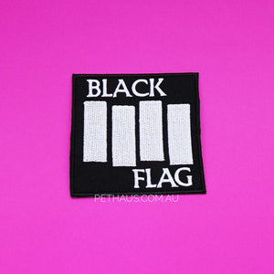 Black flag embroidered patch, hardcore punk patch, punk patch, patches for dogs, dog vest patches