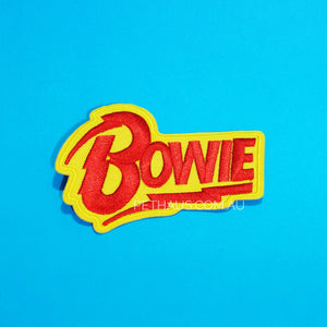 Bowie embroidered patch, david bowie patch, Band patch
