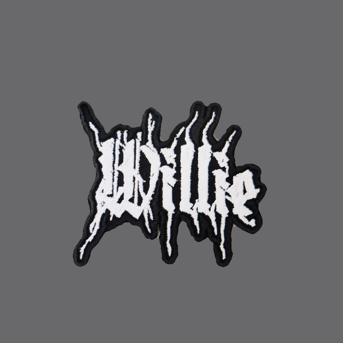 Black Metal Patch, Custom name patch, Heavy Metal Dog, Dog Patch, Dog Denim