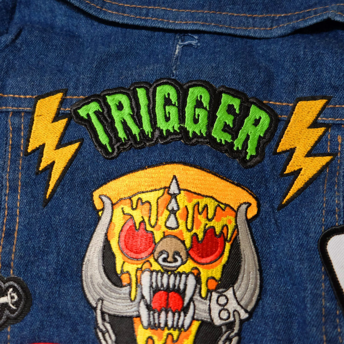 Denim dog vest, denim dog jacket, custom patches