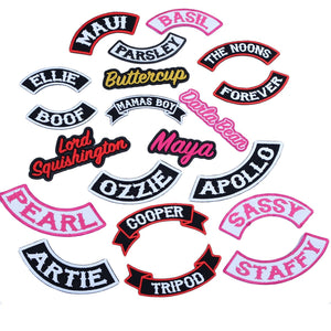 custom embroidered name patches, Rocker patch, banner patch