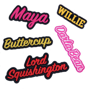 custom embroidered name patches