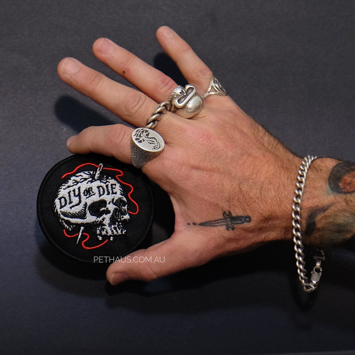 D.I.Y Or Die Patch, Skull patch, Makers Patch, cool embroidered patch