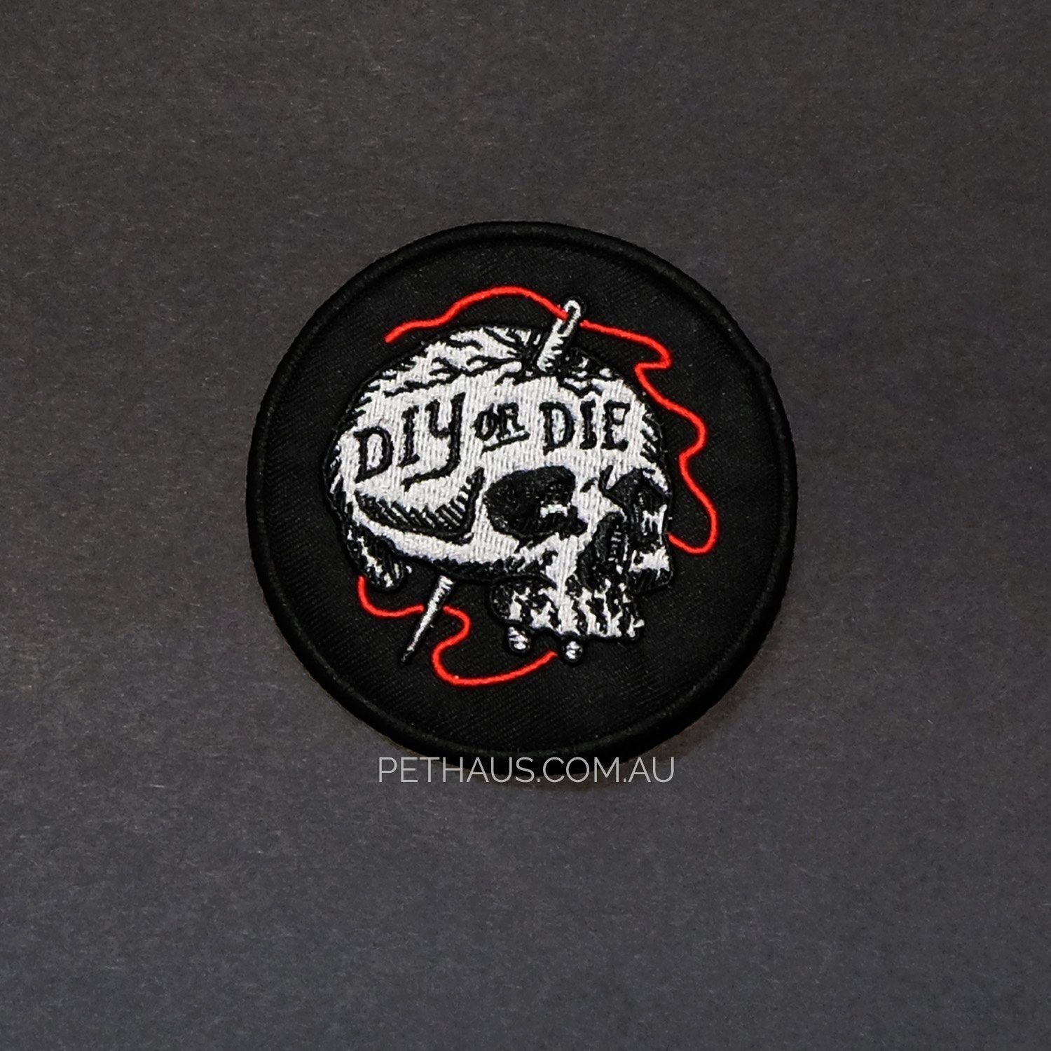 D.I.Y Or Die Patch, Skull patch, Makers Patch, cool embroidered patch