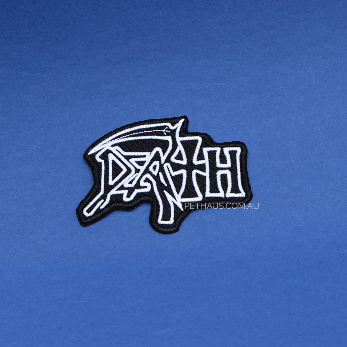 Death embroidered patch, Death band patch, death metal patch, patch for dog vest