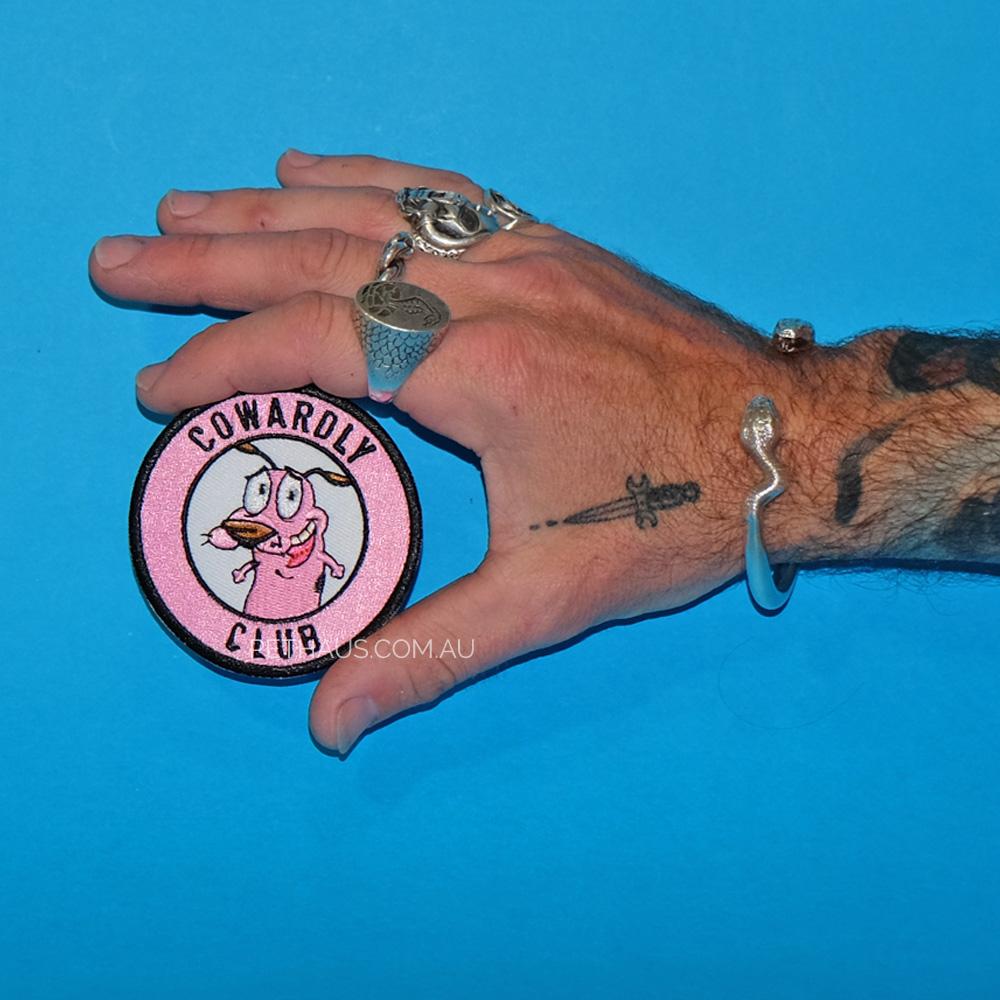 cowardly dog patch, dog patch, cowardly club, cool patch