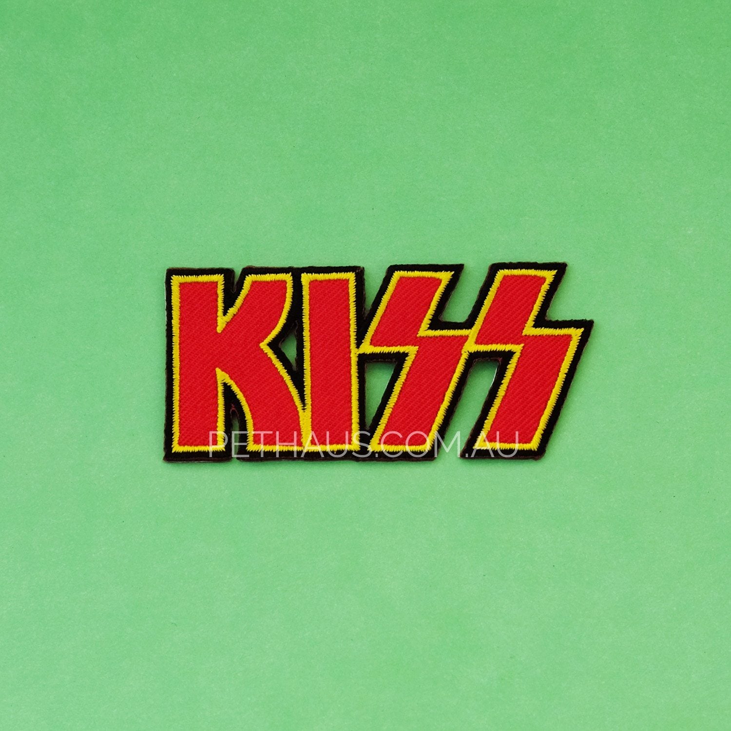 Kiss band patch, rock patch, dog patch