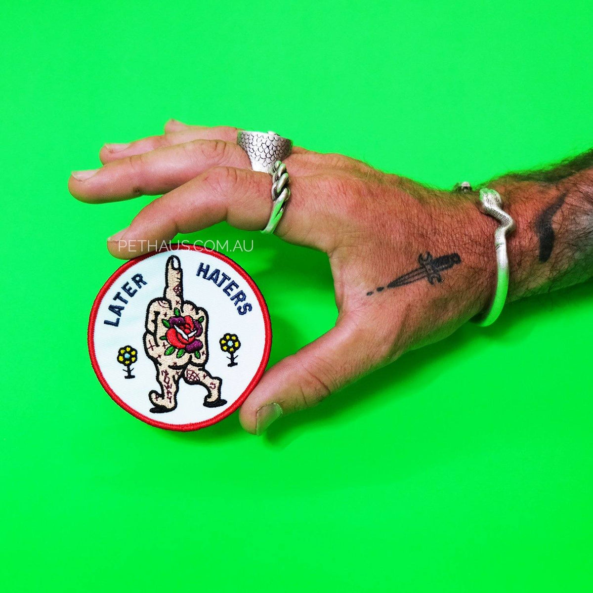 later haters patch, cool patch, hipster patch, marauder patch