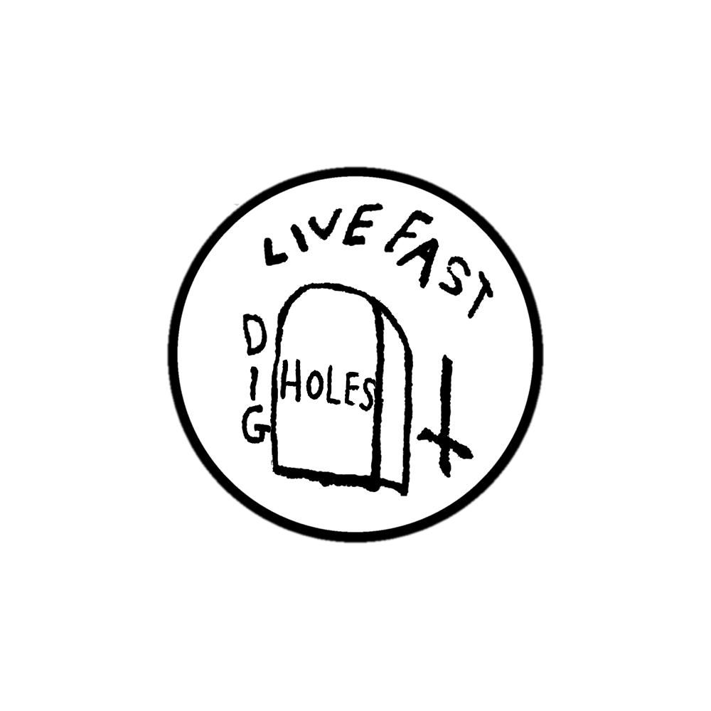Live fast dig holes embroidered patch, Live fast die young GG Allin patch