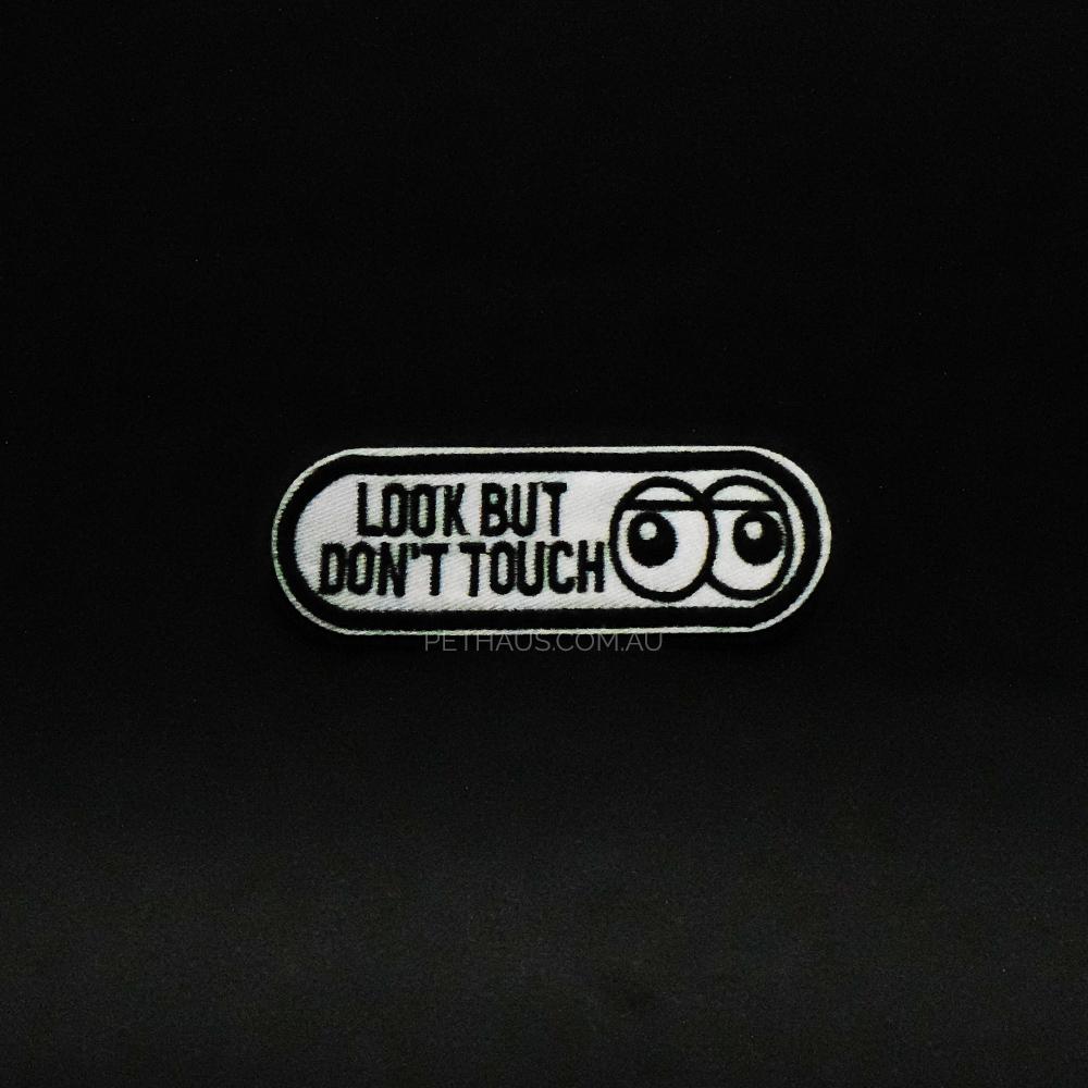 Look but don't touch patch, warning patch for dog, service dog patch