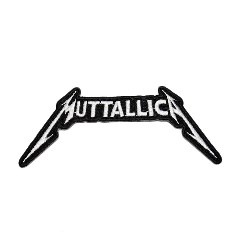 Muttallica patch, Metallica patch, dog patch, Heavy metal patch.