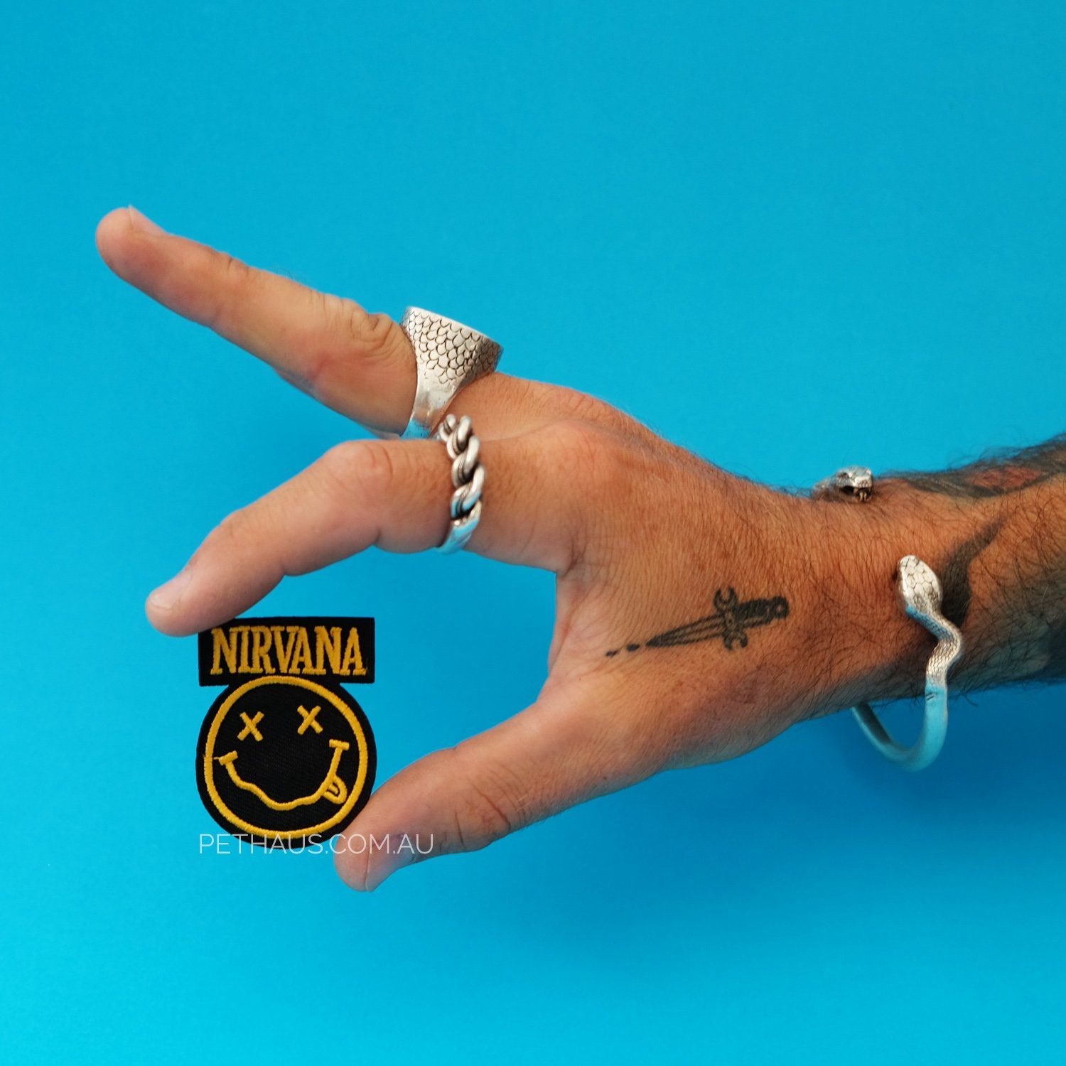 Nirvana patch, grunge patch, band patch