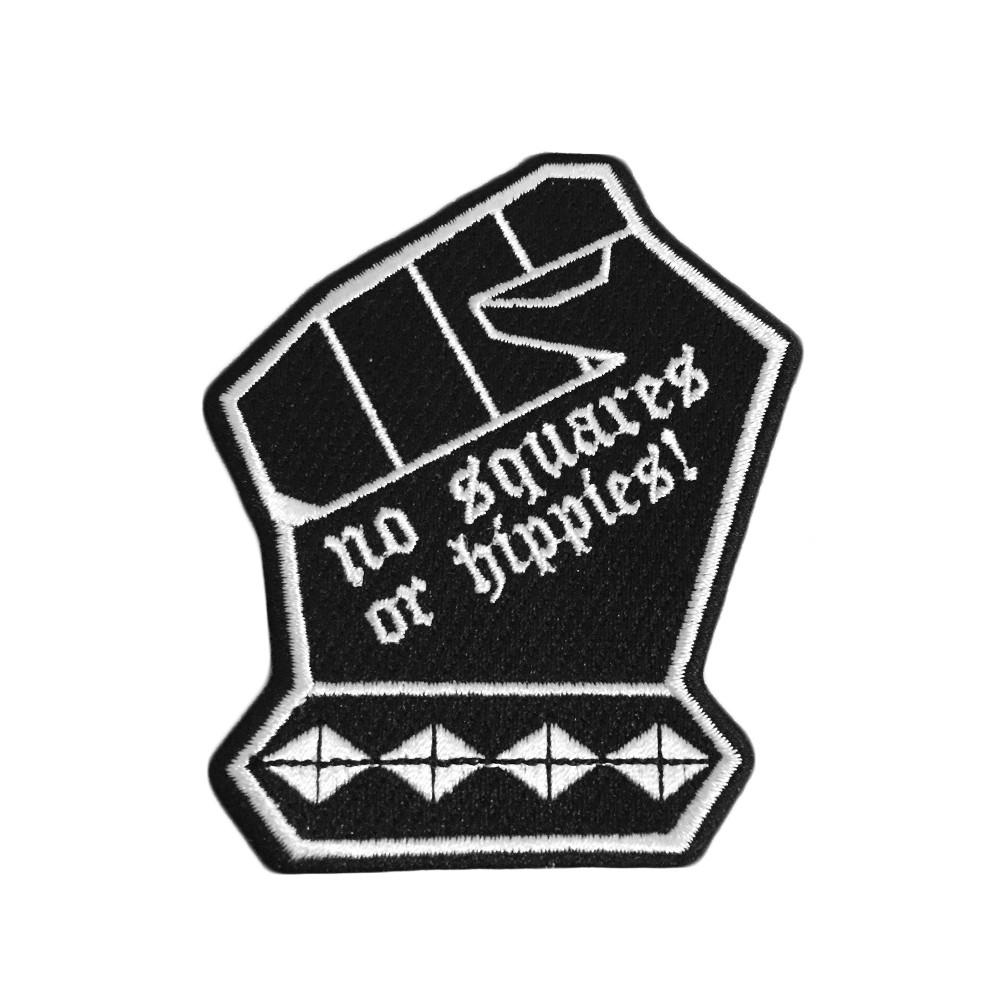 No Squares or Hippies embroidered patch