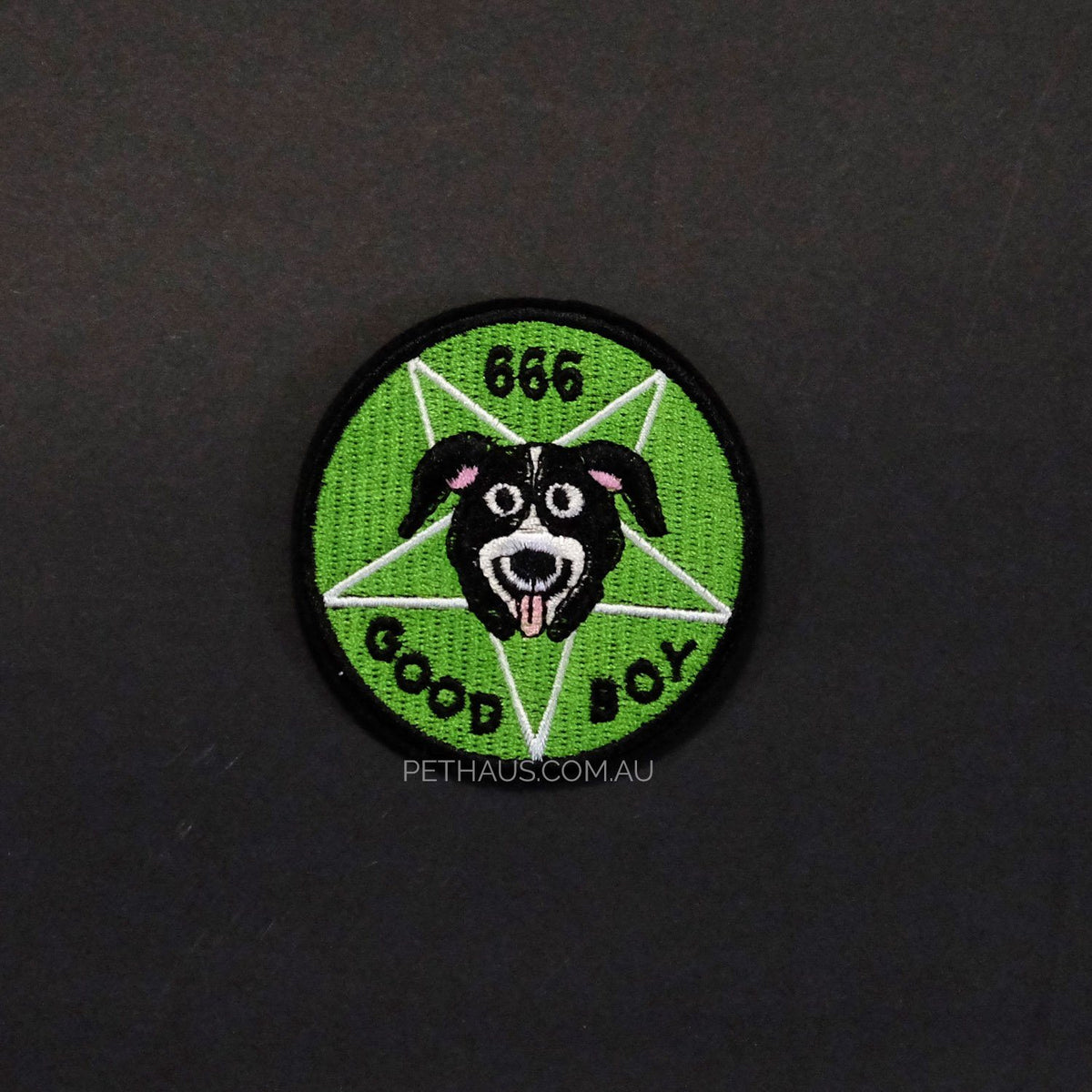 Mr Pickles patch, good boy patch, 666 patch, 