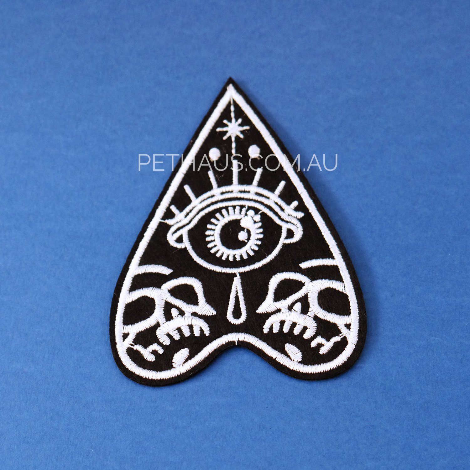 Ouija Board heart embroidered patch