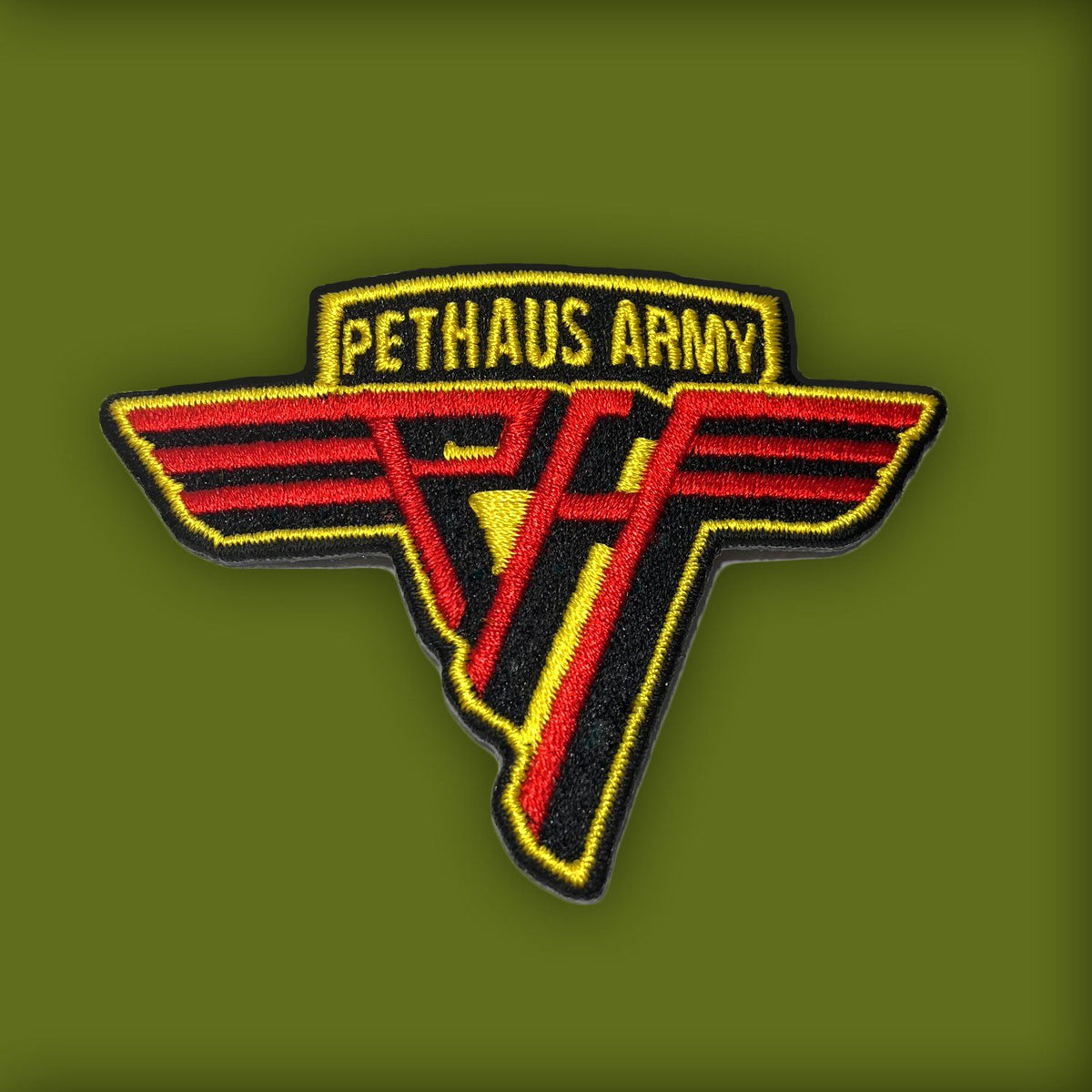 Pethaus army patch, patch for dog vest, dog patch, dog denim