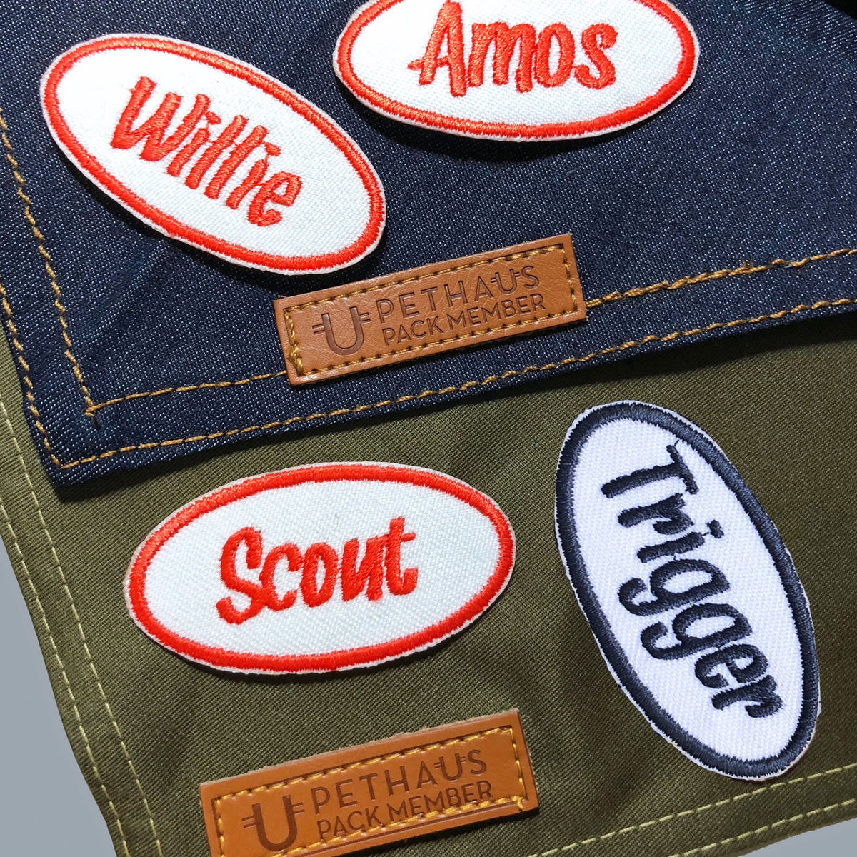 Mechanics name patch, retro patch, custom name patch, personalized embroidered patch, patch for dog