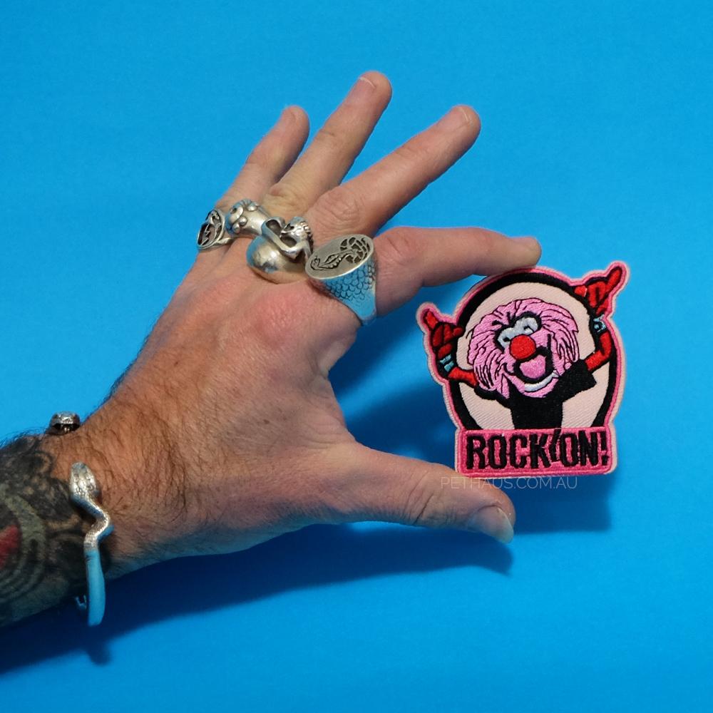 Animal muppet patch, rock on patch, rock patch, muppet patch