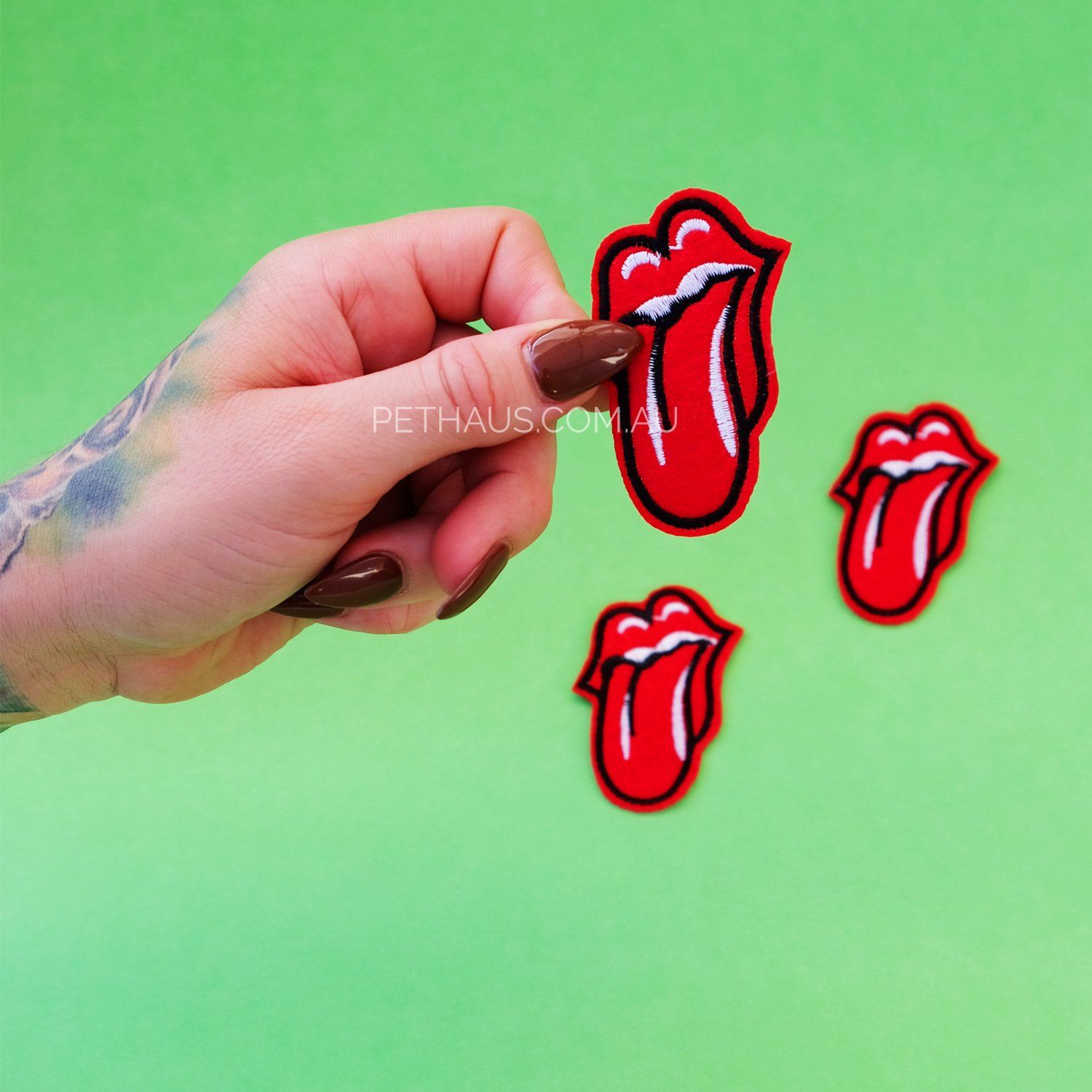 rolling stones patch, rolling stones tongue patch, band patch