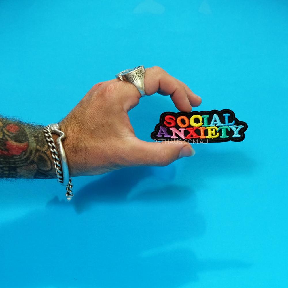 Social Anxiety patch, rainbow patch, dog patch, Pethaus