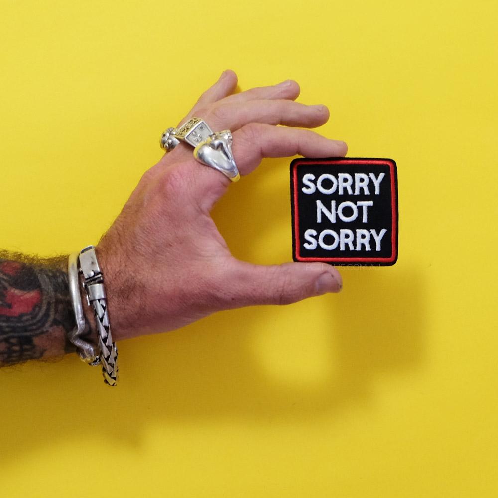 sorry not sorry patch, patches, dog patch