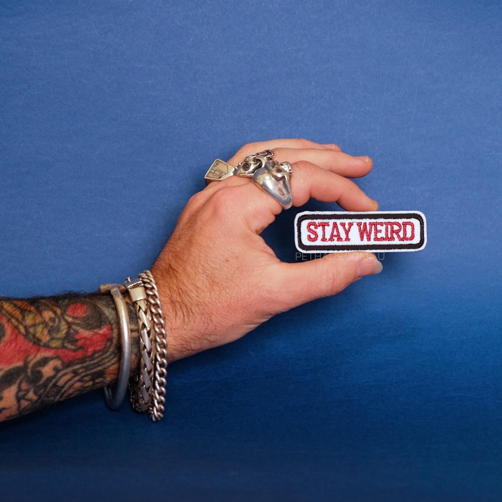 stay weird patch, cool patch, weirdo patch