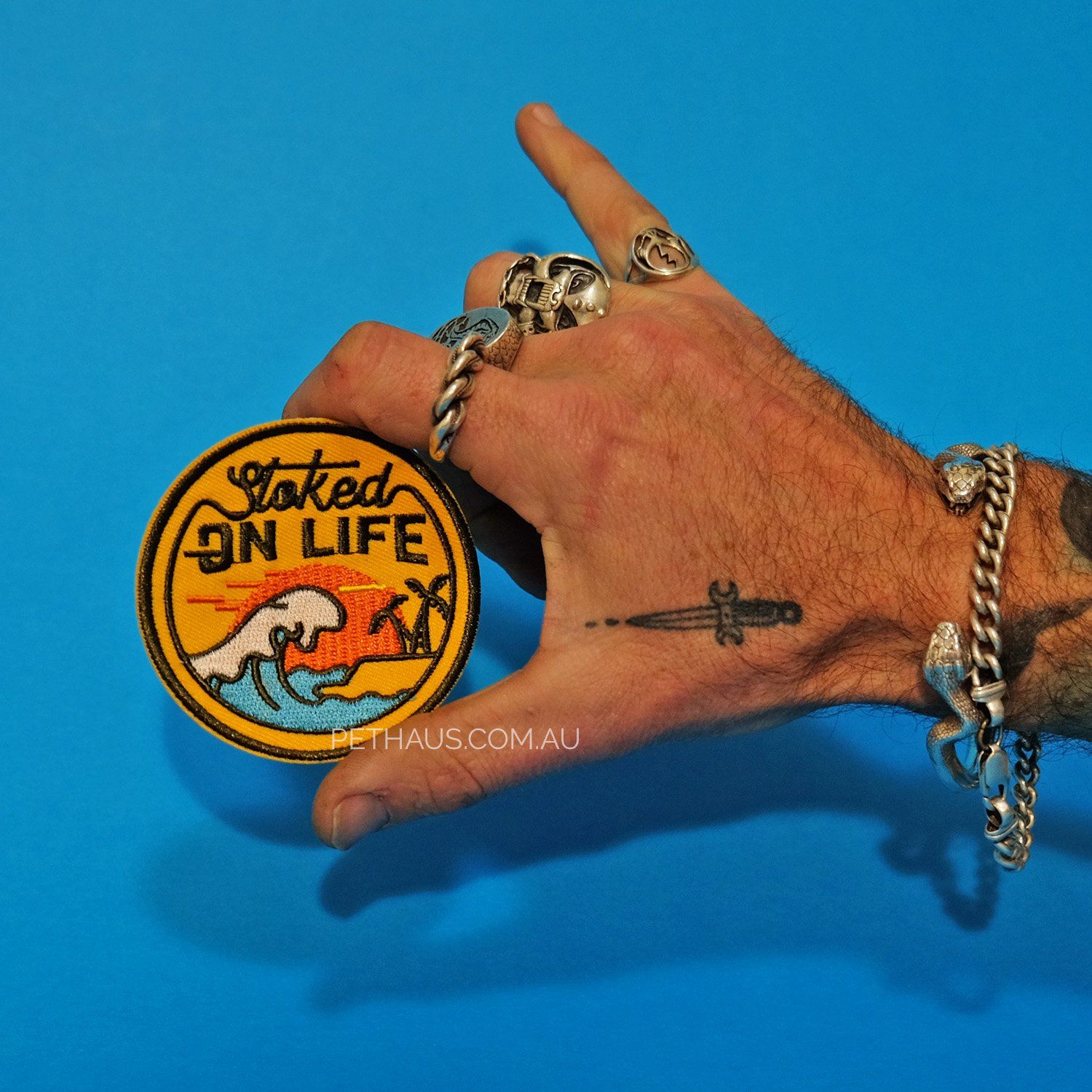 Stoked On Life Patch, Surf Patch, Wave Patch, Cool Patch, Dog Patch